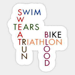 Triathlon - Blood, Sweat and Tears Sticker